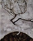 Tree Canvas Paintings - Small tree in late autumn